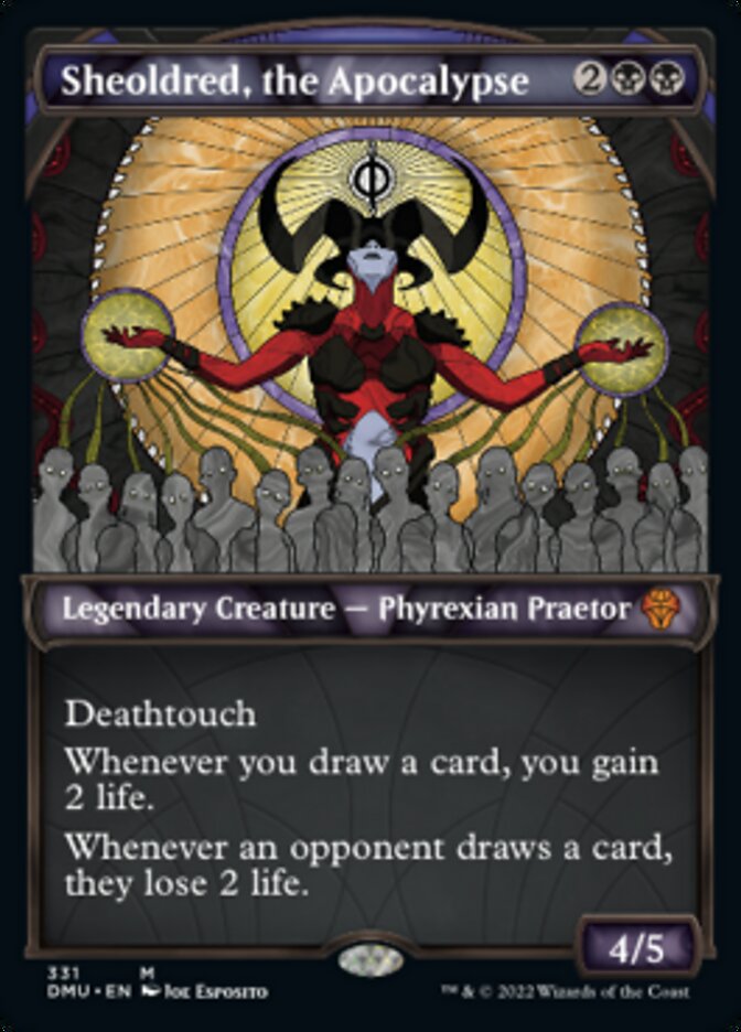 Sheoldred, the Apocalypse (Showcase Textured) [Dominaria United] | Spectrum Games