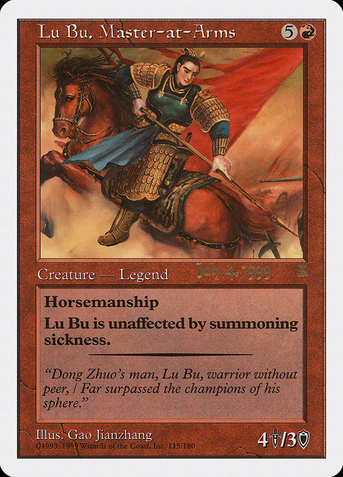 Lu Bu, Master-at-Arms (July 4, 1999) [Portal Three Kingdoms Promos] | Spectrum Games