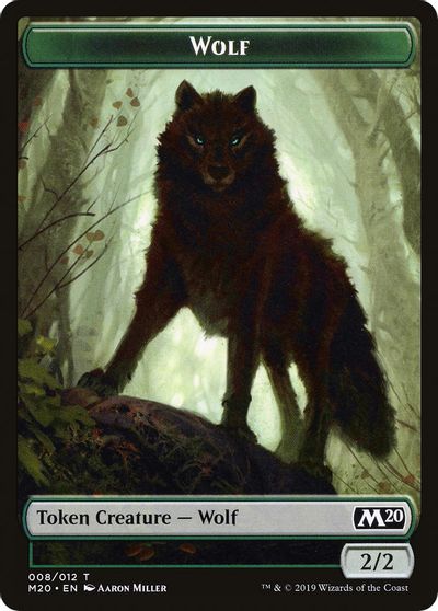 Wolf Double-sided Token [Challenger Decks 2020 Tokens] | Spectrum Games