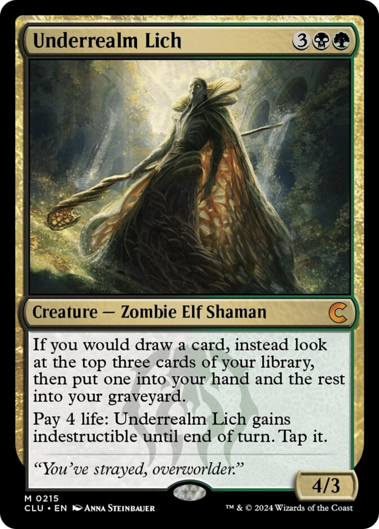 Underrealm Lich [Ravnica: Clue Edition] | Spectrum Games