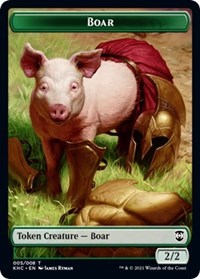 Boar // Spirit Double-sided Token [Kaldheim Commander Tokens] | Spectrum Games