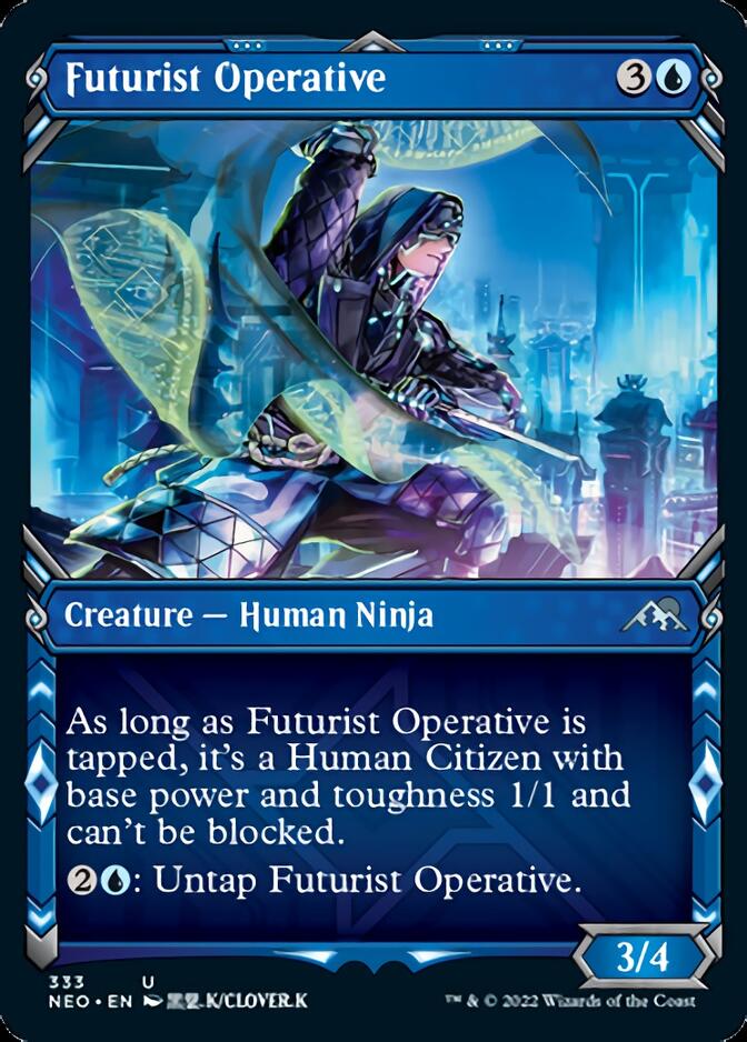 Futurist Operative (Showcase Ninja) [Kamigawa: Neon Dynasty] | Spectrum Games
