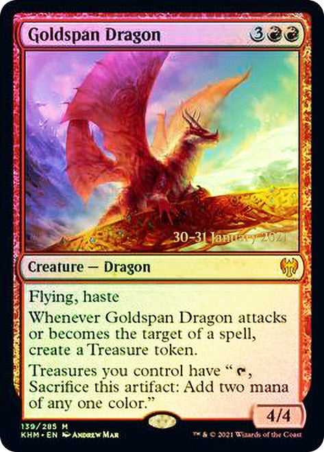 Goldspan Dragon  [Kaldheim Prerelease Promos] | Spectrum Games