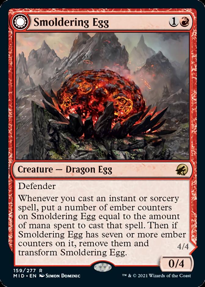 Smoldering Egg // Ashmouth Dragon [Innistrad: Midnight Hunt] | Spectrum Games