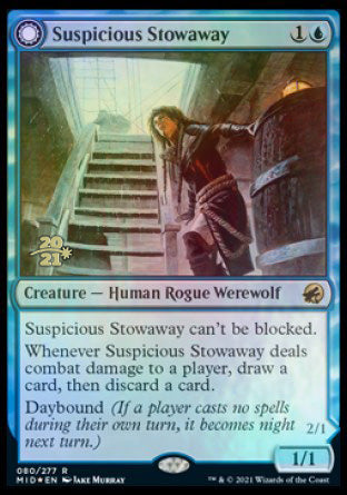 Suspicious Stowaway // Seafaring Werewolf [Innistrad: Midnight Hunt Prerelease Promos] | Spectrum Games