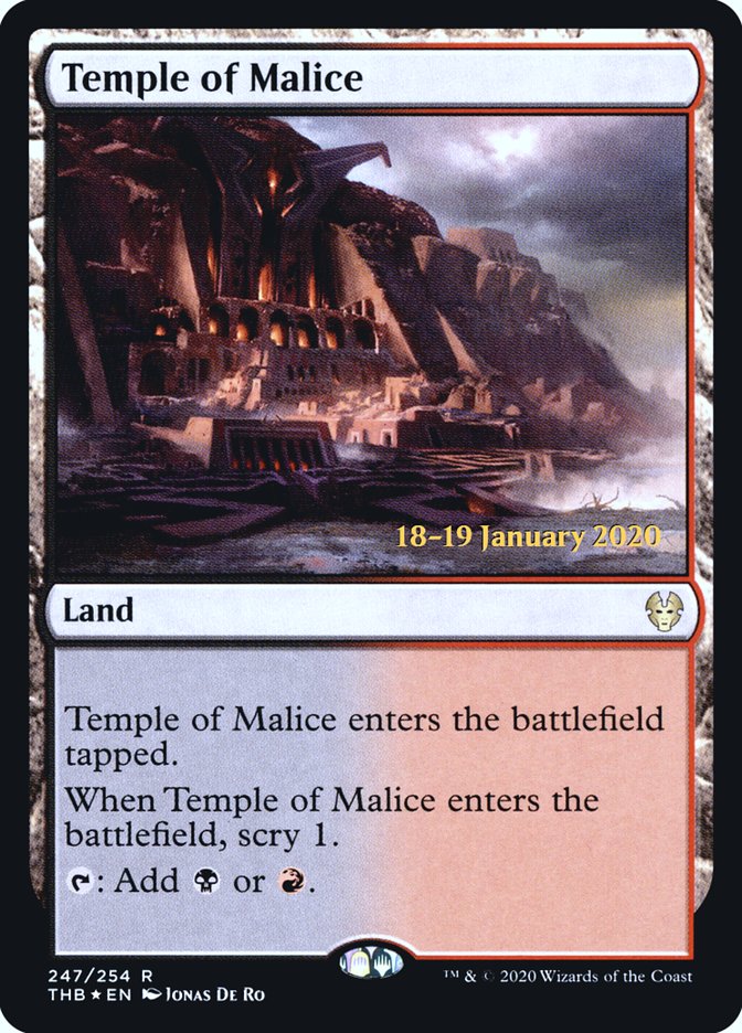 Temple of Malice [Theros Beyond Death Prerelease Promos] | Spectrum Games