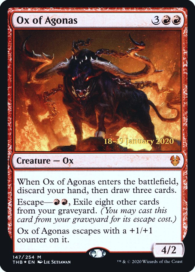 Ox of Agonas [Theros Beyond Death Prerelease Promos] | Spectrum Games