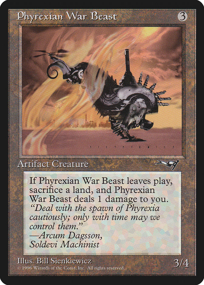 Phyrexian War Beast (Signature on Right) [Alliances] | Spectrum Games