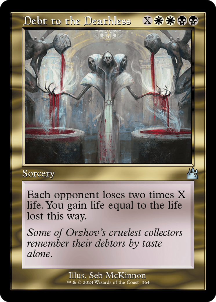 Debt to the Deathless (Retro Frame) [Ravnica Remastered] | Spectrum Games