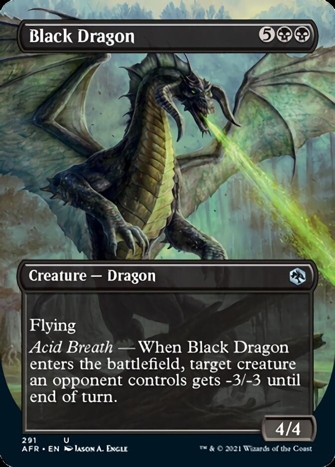 Black Dragon (Borderless Alternate Art) [Dungeons & Dragons: Adventures in the Forgotten Realms] | Spectrum Games