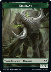 Elephant // Treasure Double-sided Token [Dominaria United Commander Tokens] | Spectrum Games