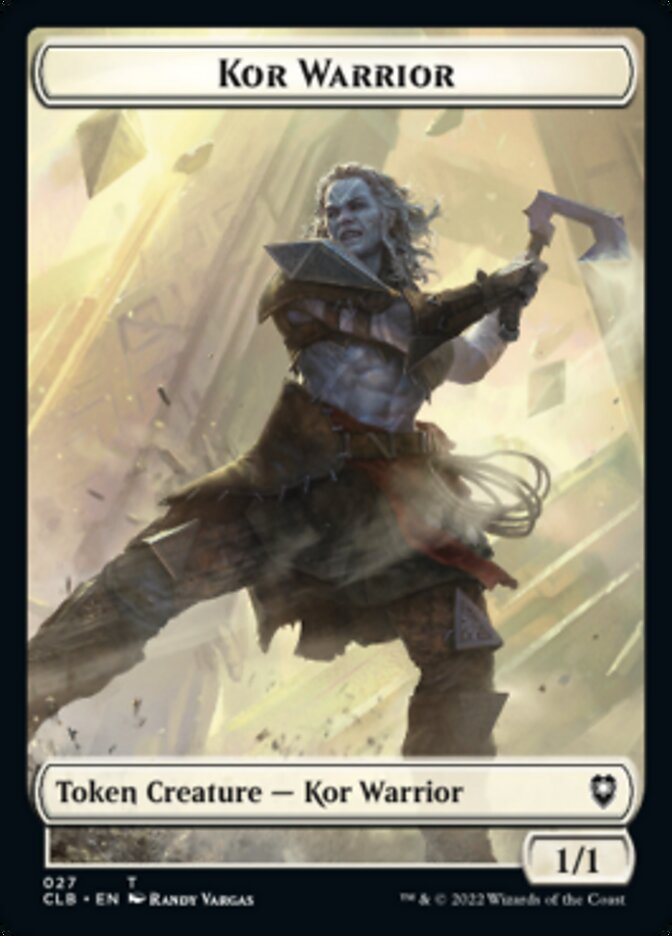 Kor Warrior // Treasure Double-sided Token [Commander Legends: Battle for Baldur's Gate Tokens] | Spectrum Games