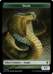 Snake // Morph Double-Sided Token [Murders at Karlov Manor Commander Tokens] | Spectrum Games