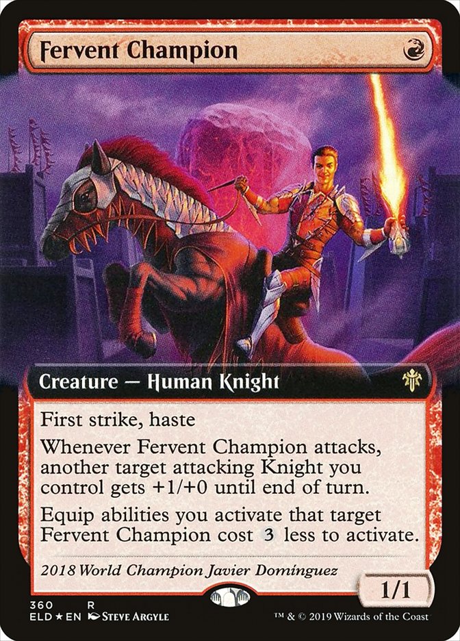 Fervent Champion (Extended Art) [Throne of Eldraine] | Spectrum Games