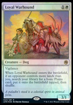 Loyal Warhound [Dungeons & Dragons: Adventures in the Forgotten Realms Prerelease Promos] | Spectrum Games