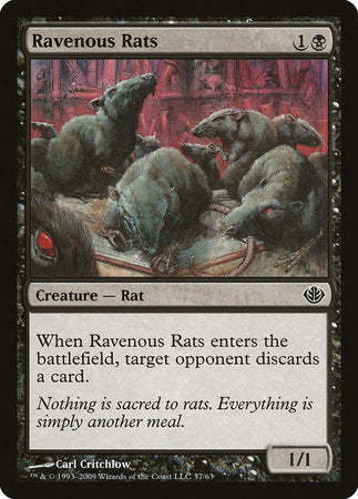 Ravenous Rats [Duel Decks: Garruk vs. Liliana] | Spectrum Games