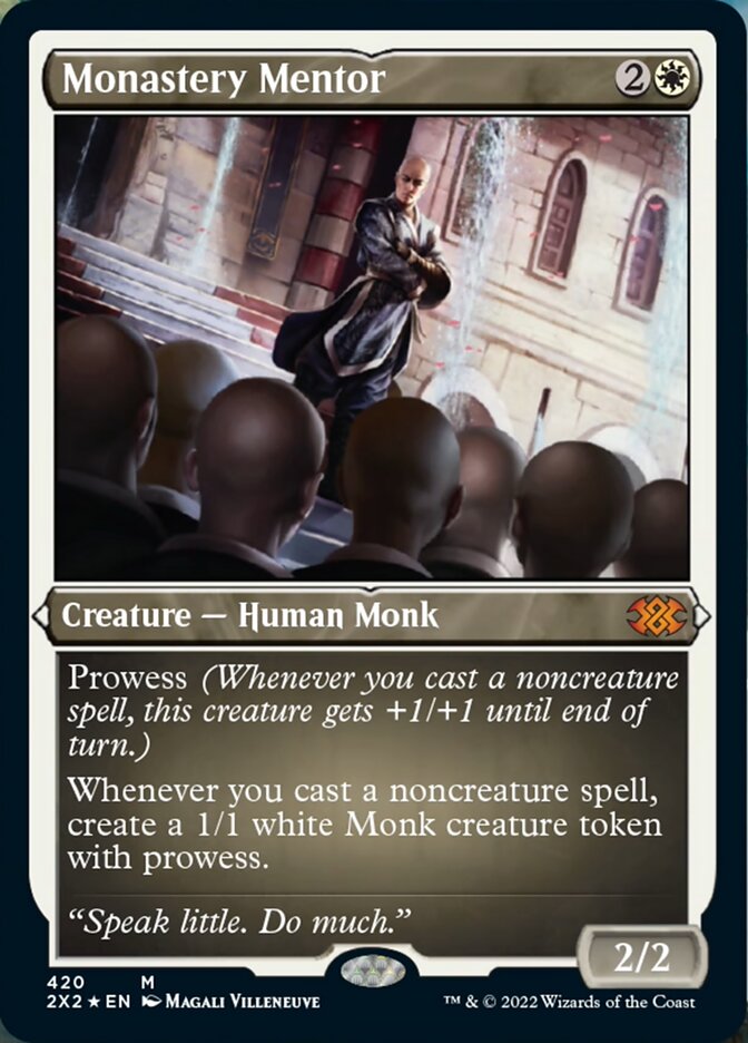 Monastery Mentor (Foil Etched) [Double Masters 2022] | Spectrum Games