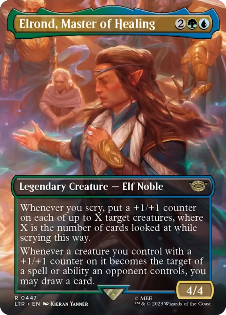 Elrond, Master of Healing (Borderless Alternate Art) [The Lord of the Rings: Tales of Middle-Earth] | Spectrum Games