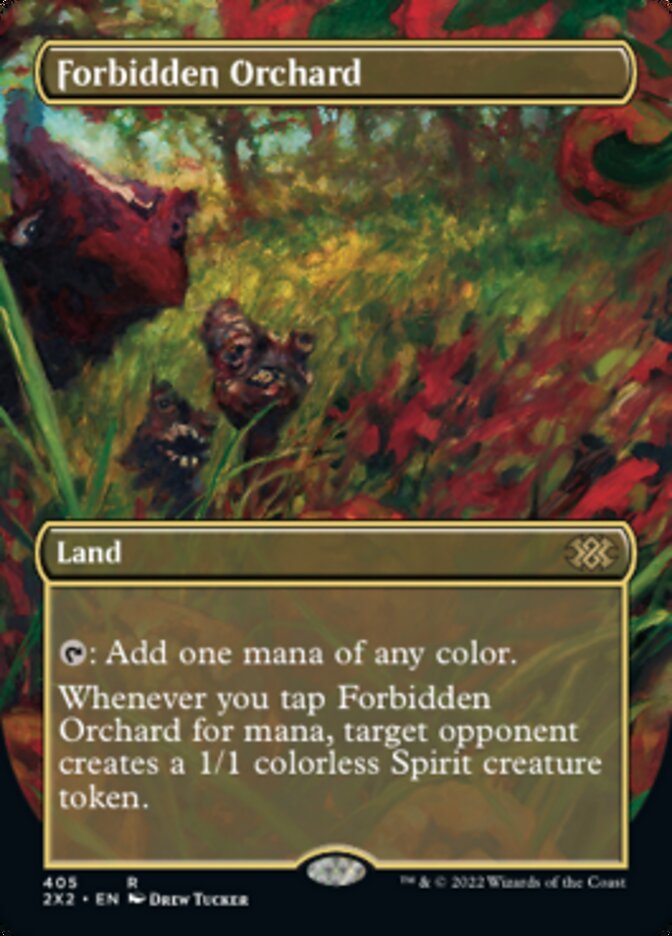 Forbidden Orchard (Borderless Alternate Art) [Double Masters 2022] | Spectrum Games