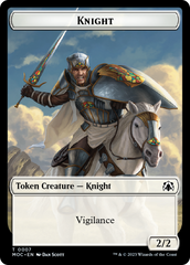 Knight (7) // Spirit (14) Double-Sided Token [March of the Machine Commander Tokens] | Spectrum Games