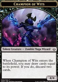 Champion of Wits // Warrior Double-sided Token [Hour of Devastation Tokens] | Spectrum Games