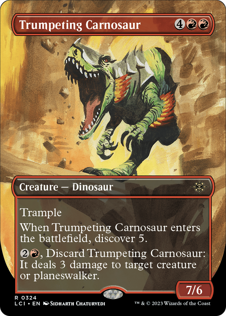 Trumpeting Carnosaur (Borderless) [The Lost Caverns of Ixalan] | Spectrum Games