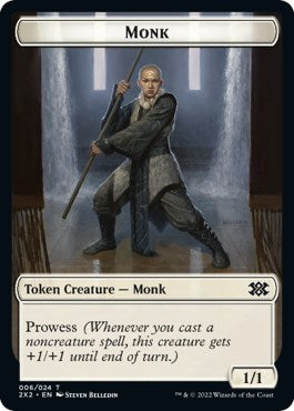 Wrenn and Six Emblem // Monk Double-sided Token [Double Masters 2022 Tokens] | Spectrum Games