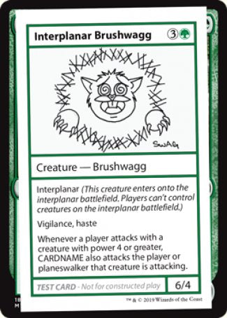 Interplanar Brushwagg (2021 Edition) [Mystery Booster Playtest Cards] | Spectrum Games