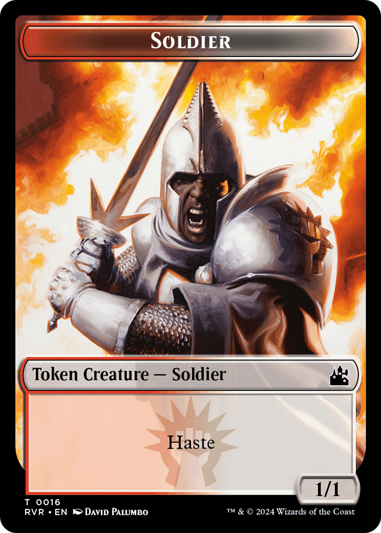 Saproling // Soldier Double-Sided Token [Ravnica Remastered Tokens] | Spectrum Games