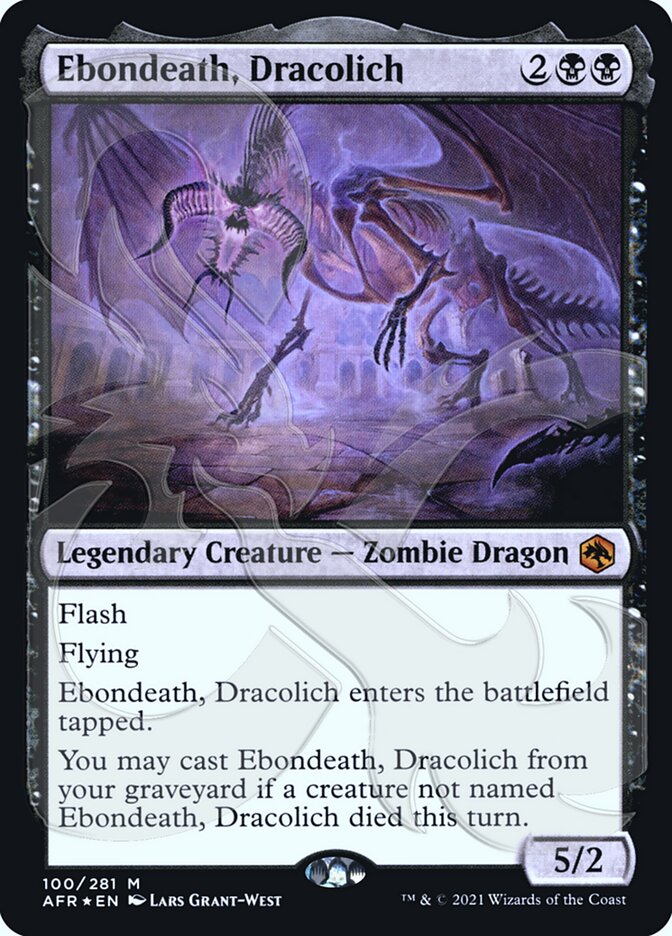 Ebondeath, Dracolich (Ampersand Promo) [Dungeons & Dragons: Adventures in the Forgotten Realms Promos] | Spectrum Games