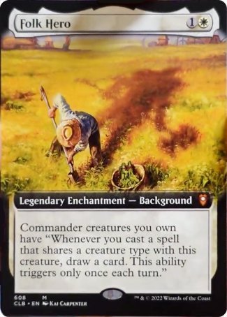 Folk Hero (Extended Art) [Commander Legends: Battle for Baldur's Gate] | Spectrum Games