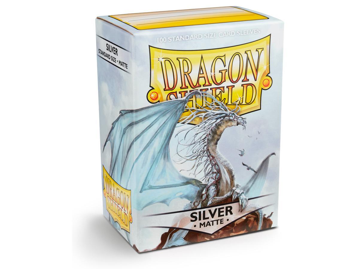 Dragon Shield Matte Sleeve - Silver ‘Caelum’ 100ct | Spectrum Games