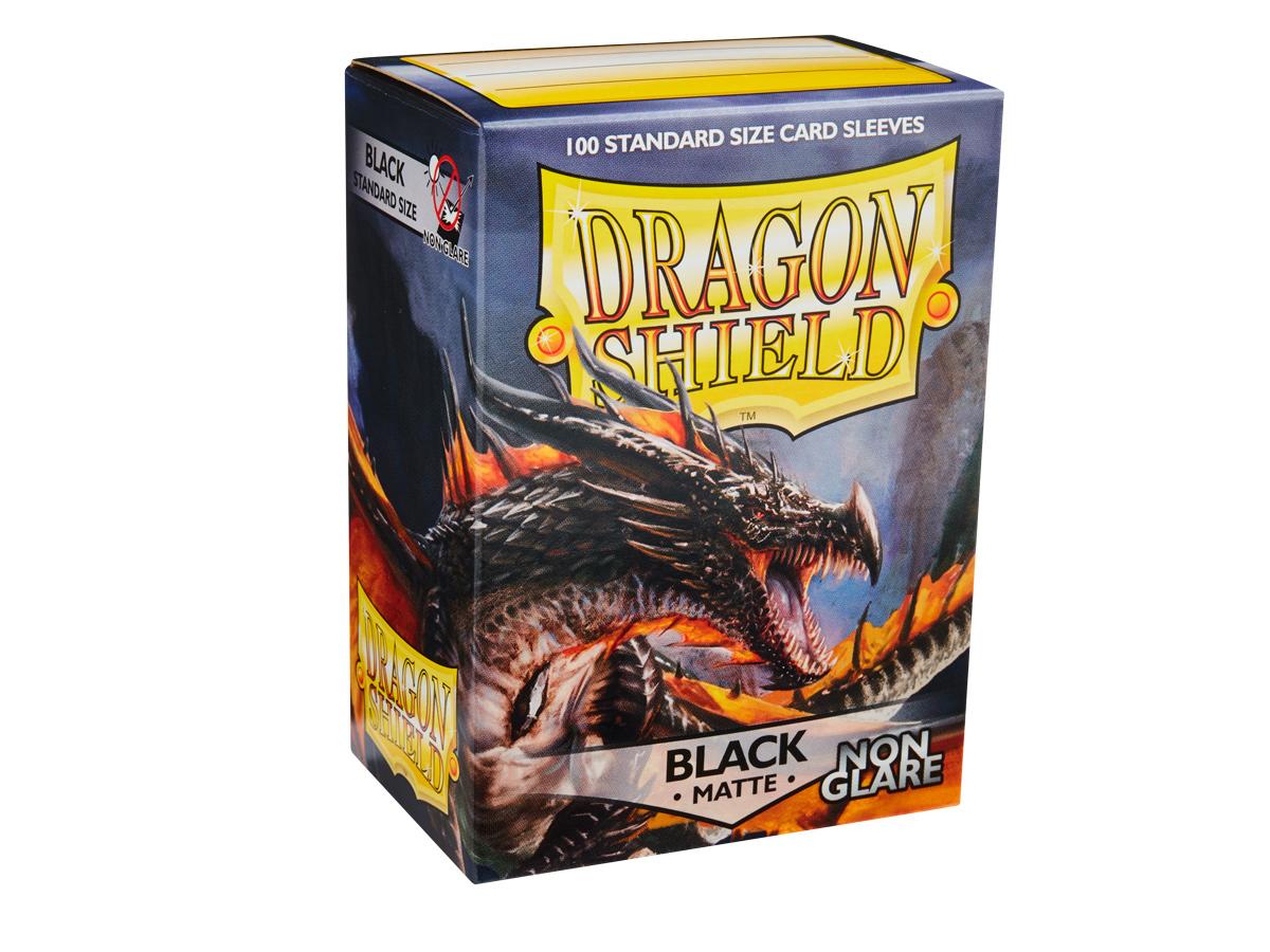 Dragon Shield Non-Glare Sleeve - Black ‘Amina’ 100ct | Spectrum Games