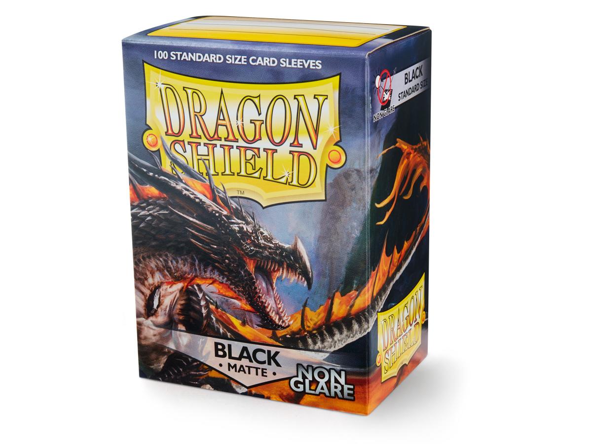 Dragon Shield Non-Glare Sleeve - Black ‘Amina’ 100ct | Spectrum Games