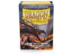 Dragon Shield Non-Glare Sleeve - Black ‘Amina’ 100ct | Spectrum Games