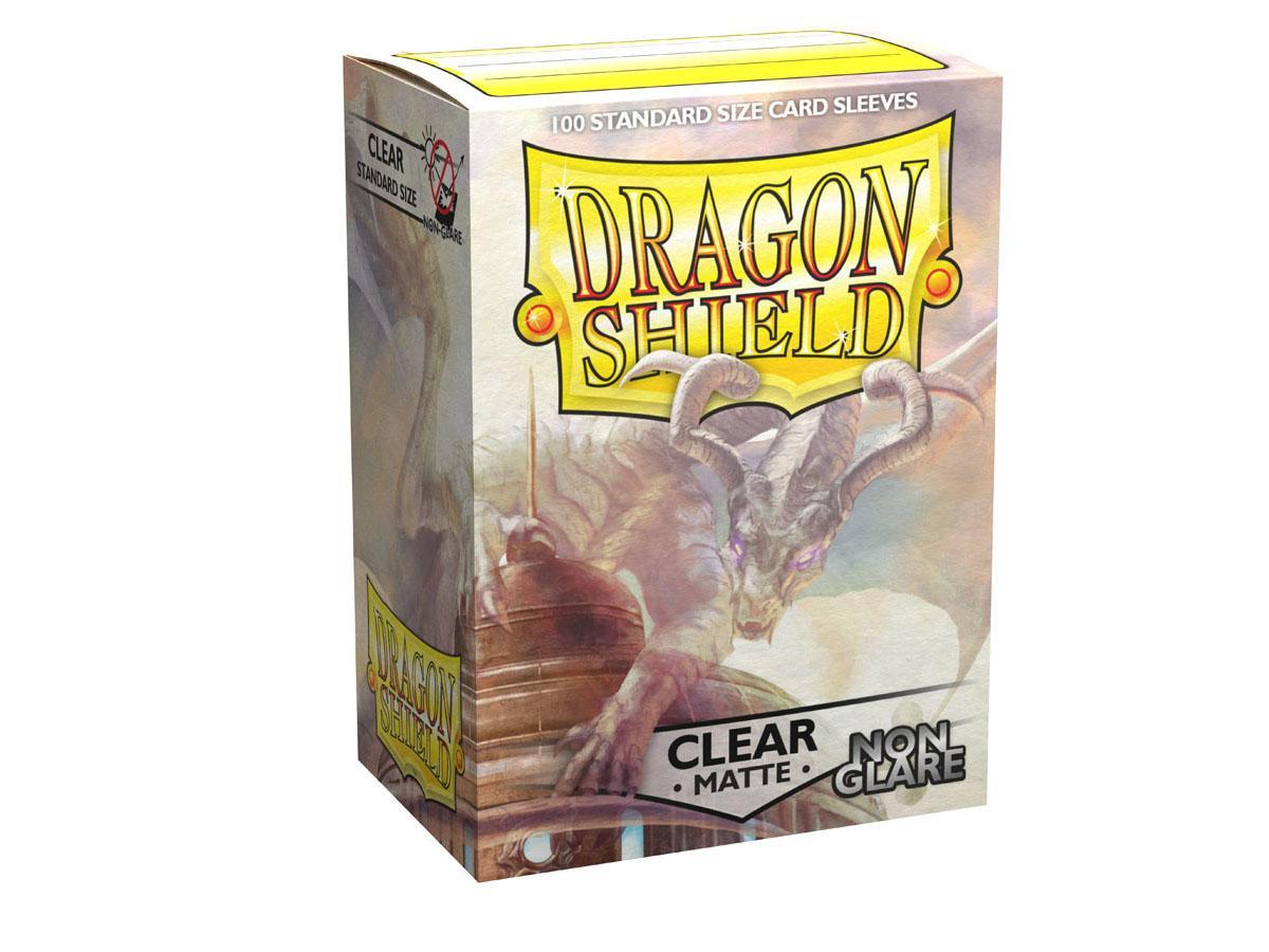 Dragon Shield Non-Glare Sleeve - Clear ‘Mantem’ 100ct | Spectrum Games