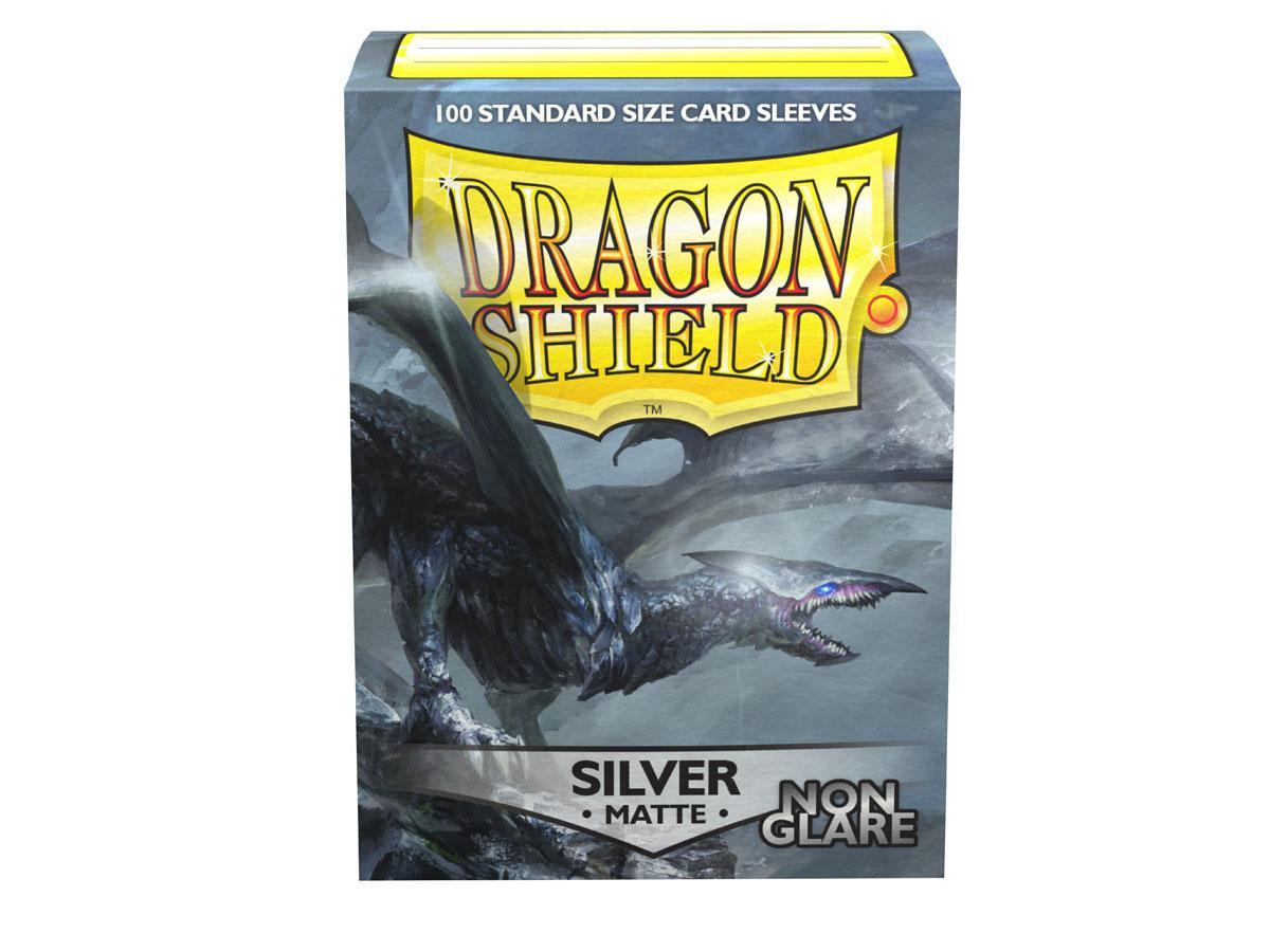 Dragon Shield Non-Glare Sleeve - Silver ‘Argentia’ 100ct | Spectrum Games