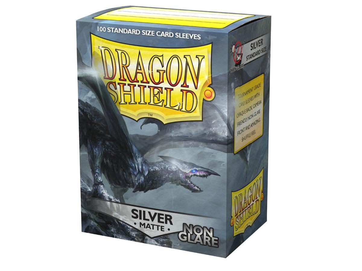 Dragon Shield Non-Glare Sleeve - Silver ‘Argentia’ 100ct | Spectrum Games