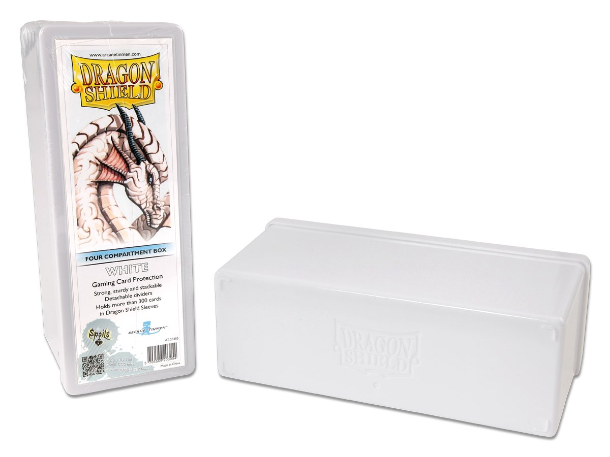 Dragon Shield Four Compartment Box – White | Spectrum Games