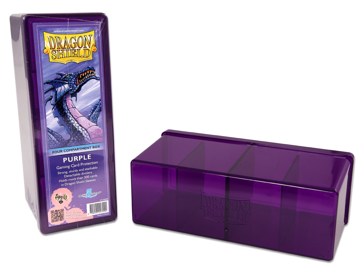 Dragon Shield Four Compartment Box – Purple | Spectrum Games