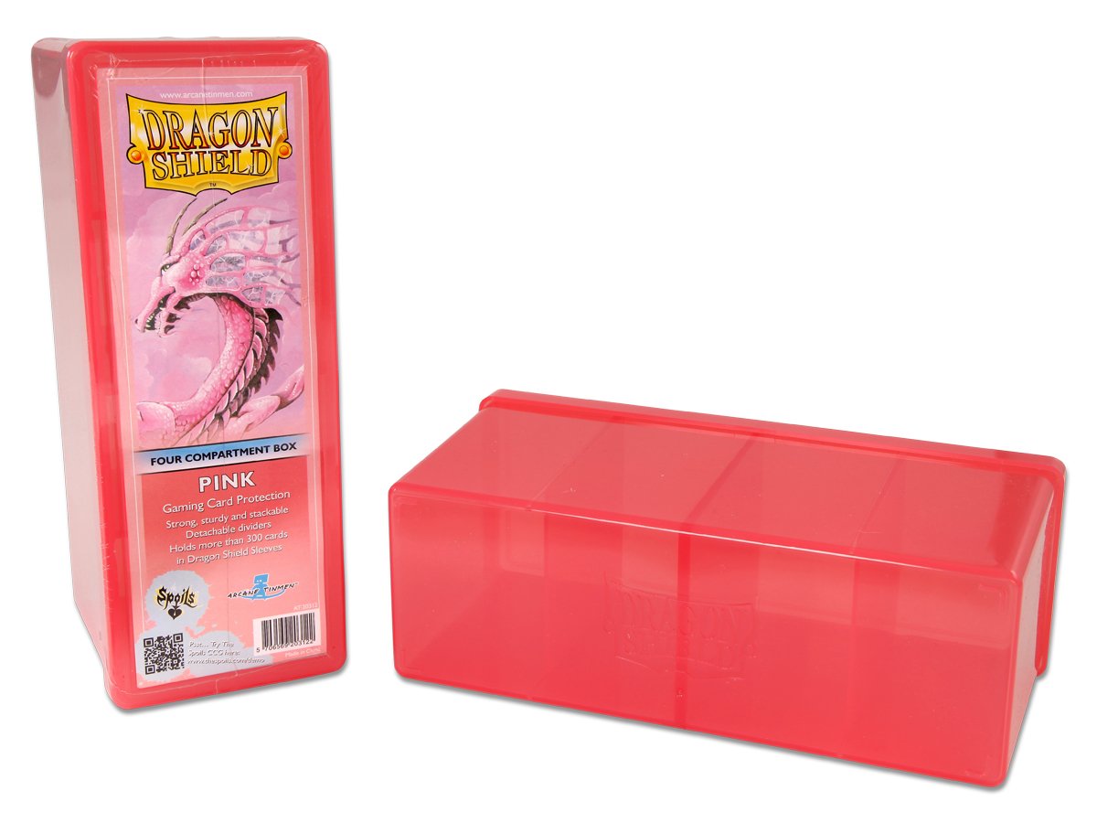 Dragon Shield Four Compartment Box – Pink | Spectrum Games