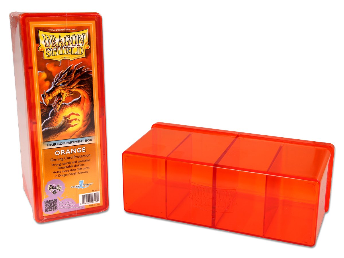 Dragon Shield Four Compartment Box – Orange | Spectrum Games