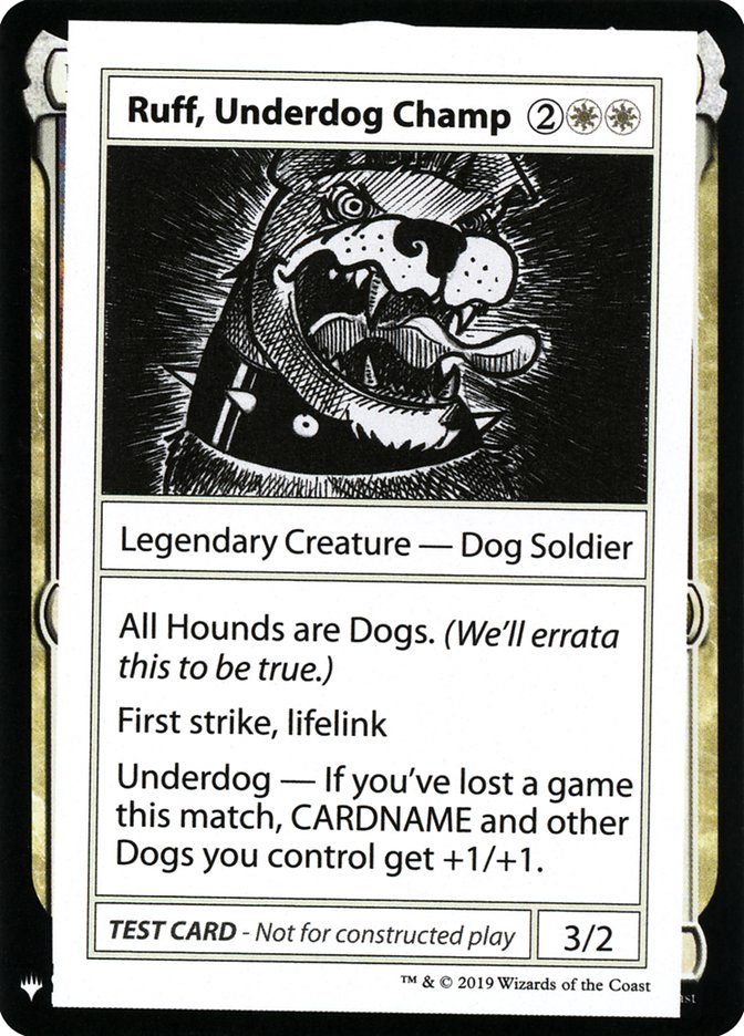 Ruff, Underdog Champ [Mystery Booster Playtest Cards] | Spectrum Games