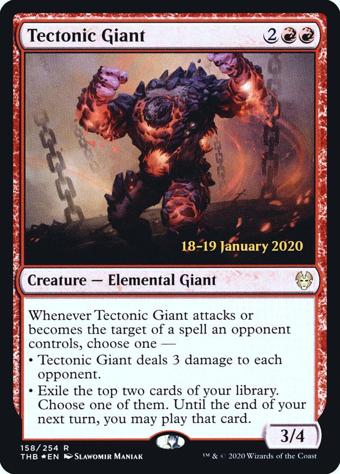 Tectonic Giant [Theros Beyond Death Prerelease Promos] | Spectrum Games