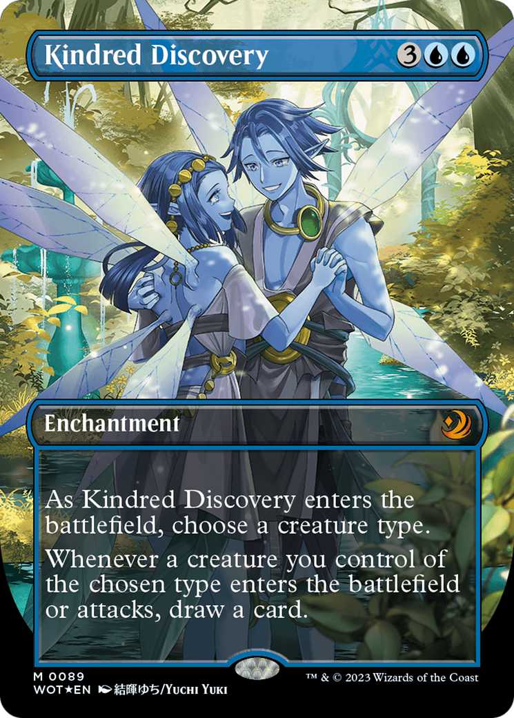 Kindred Discovery (Anime Borderless) (Confetti Foil) [Wilds of Eldraine: Enchanting Tales] | Spectrum Games