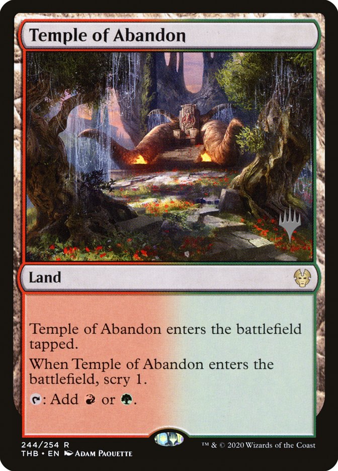Temple of Abandon (Promo Pack) [Theros Beyond Death Promos] | Spectrum Games