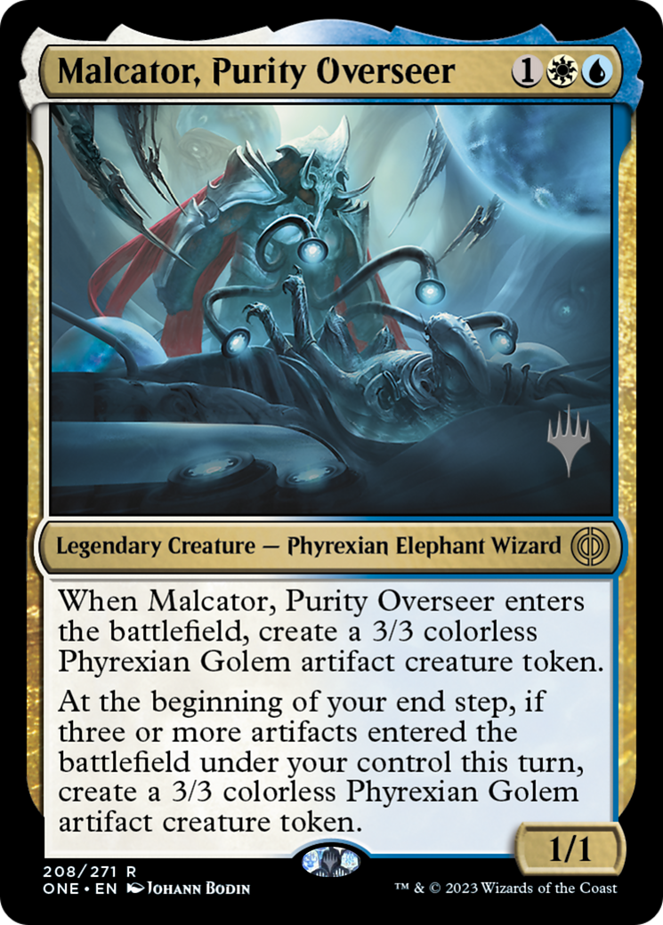 Malcator, Purity Overseer (Promo Pack) [Phyrexia: All Will Be One Promos] | Spectrum Games