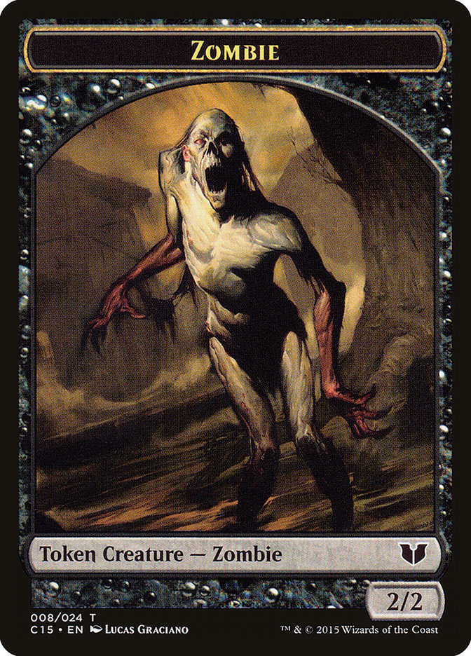 Wolf // Zombie Double-Sided Token [Commander 2015 Tokens] | Spectrum Games