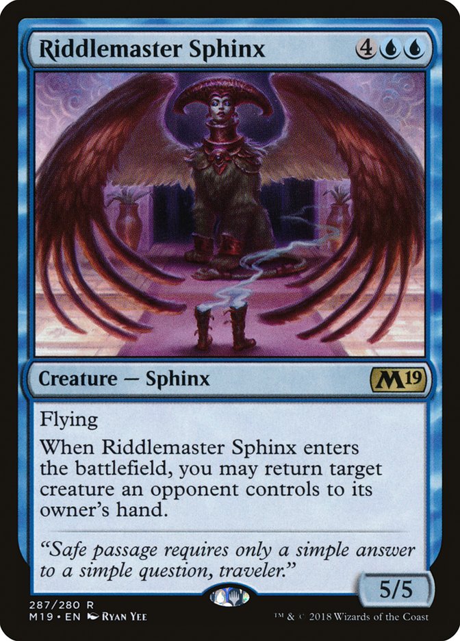 Riddlemaster Sphinx [Core Set 2019] | Spectrum Games