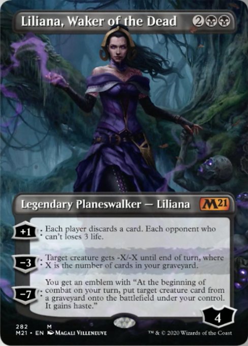 Liliana, Waker of the Dead (Borderless) [Core Set 2021] | Spectrum Games